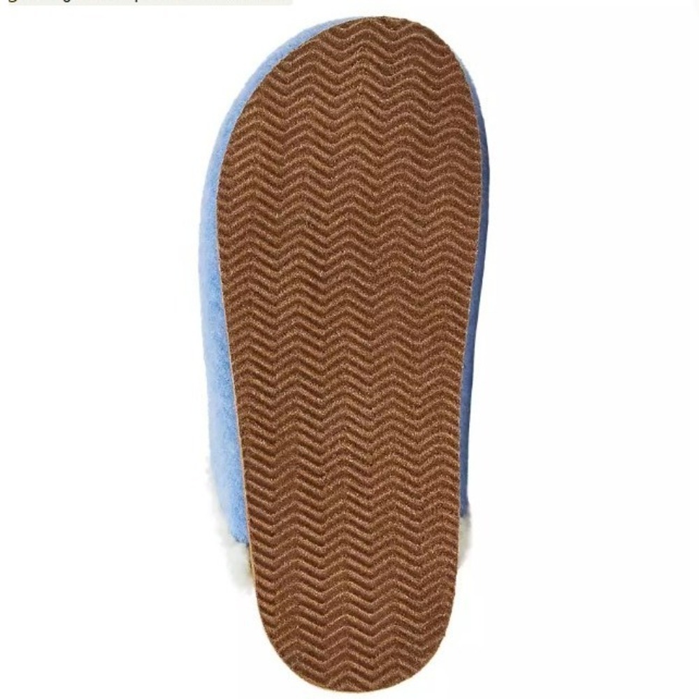 Lands End Womens 9‎ Persian Blue Puffins Sherpa Lined Felt Clog House Slippers - Picture 5 of 5